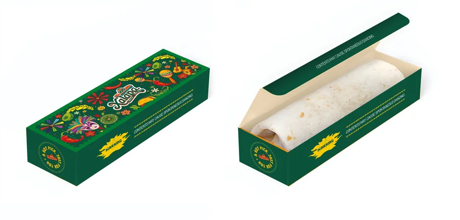 Burrito box packaging design