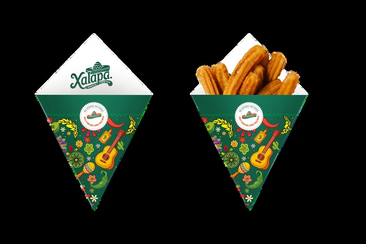 Churros cone packaging design