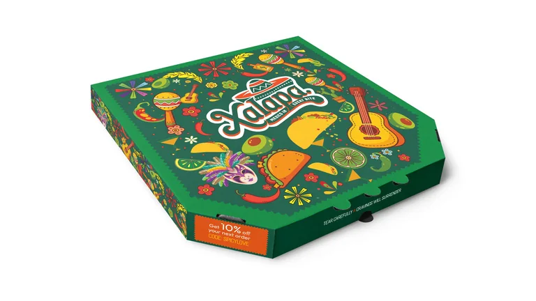 Pizza box packaging design